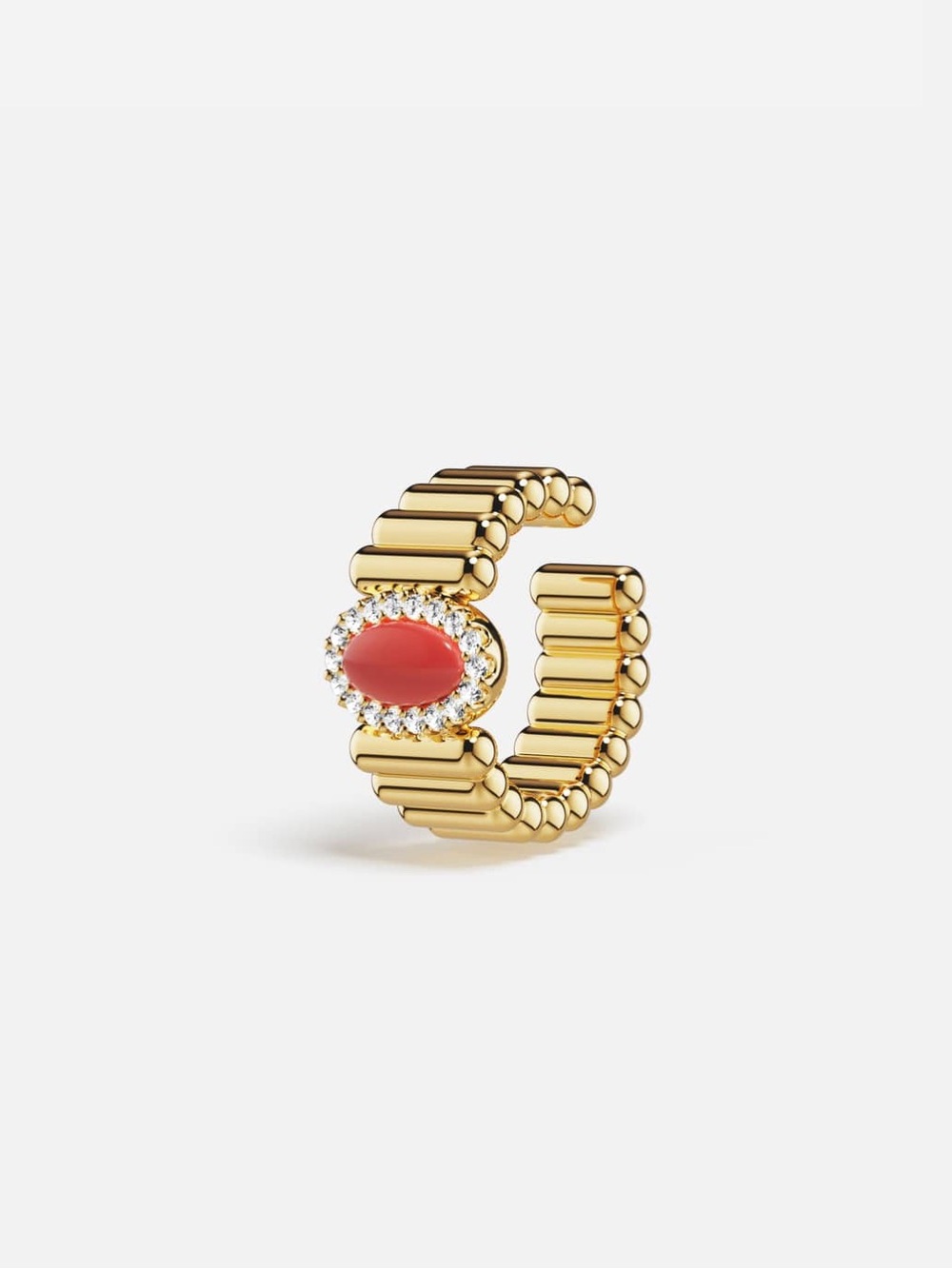 APM Monaco Les Calanques Coral Ear Cuff